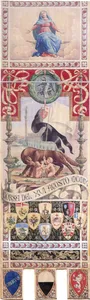 Il Drappellone del Palio del 16 agosto 1909, dipinto da Nazzareno Venturini