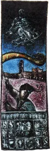 Il Drappellone del Palio del 16 agosto 1993, dipinto da Ruggero Savinio