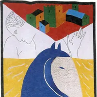 Il Drappellone del Palio del 16 agosto 1992, dipinto da Domenico Paladino, detto "Mimmo"