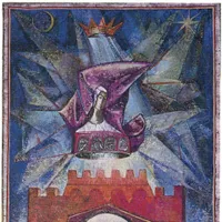 Il Drappellone del Palio del 2 luglio 1964, dipinto da Ezio Pollai - Plinio Tammaro