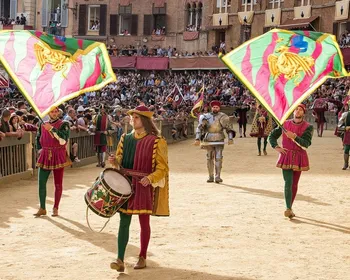 Comparsa della Contrada del Drago sul Campo