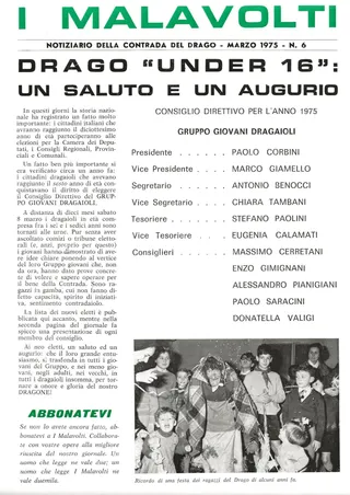 6 - Drago "under 16" un saluto e un augurio