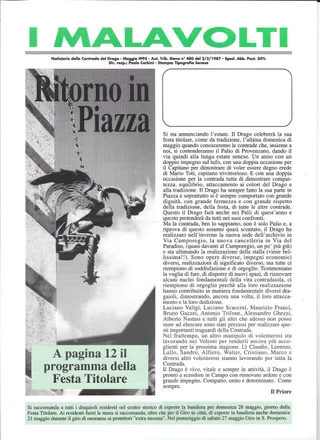 [XXII/1] - Ritorno in Piazza